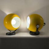 Pair of Yellow Wall Lamps by Emmedi, New Old Stock 1970s