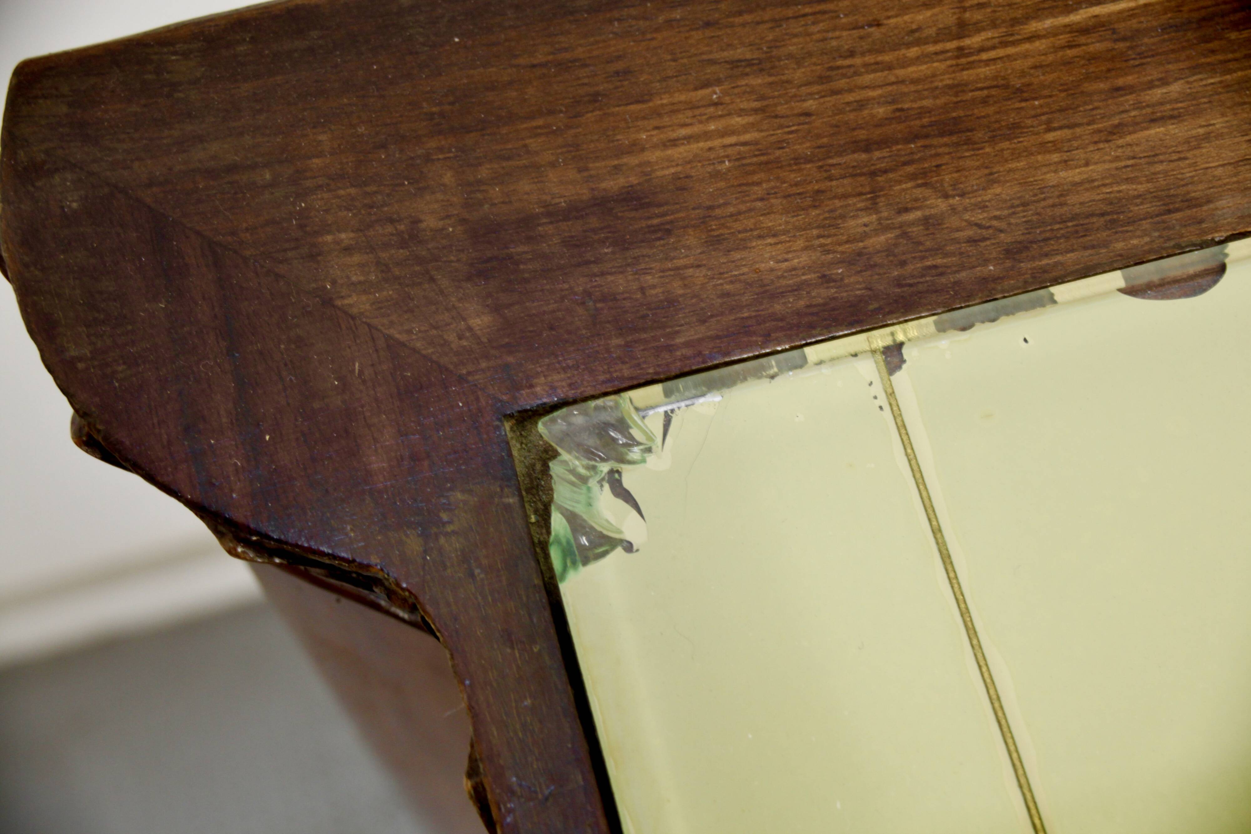 Buffet, cabinet Art Déco vintage italien en noyer foncé