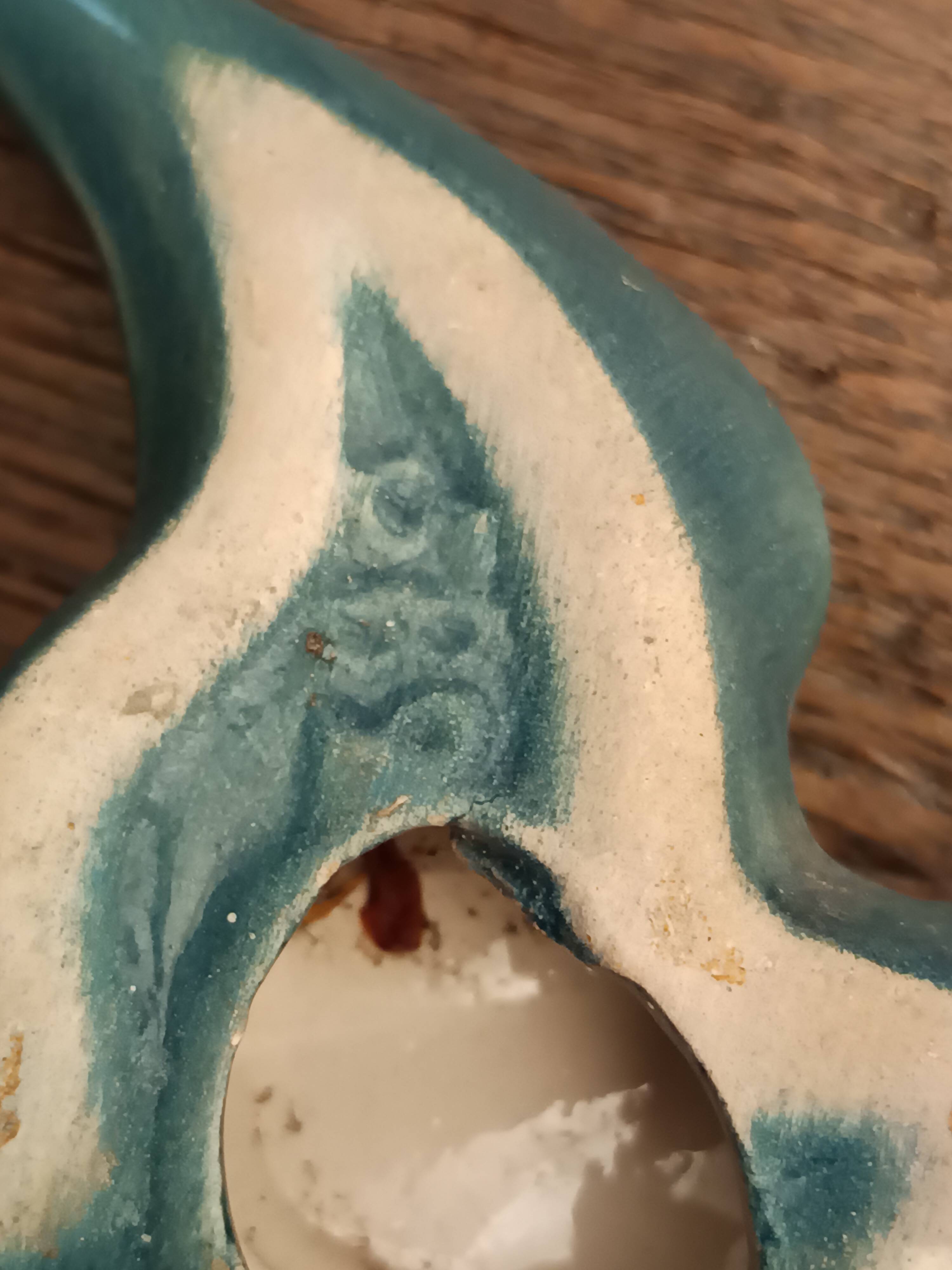 Set of two numbered vintage ceramic wall swallows