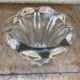 Old vase moulded glass shape flowers 70s vintage