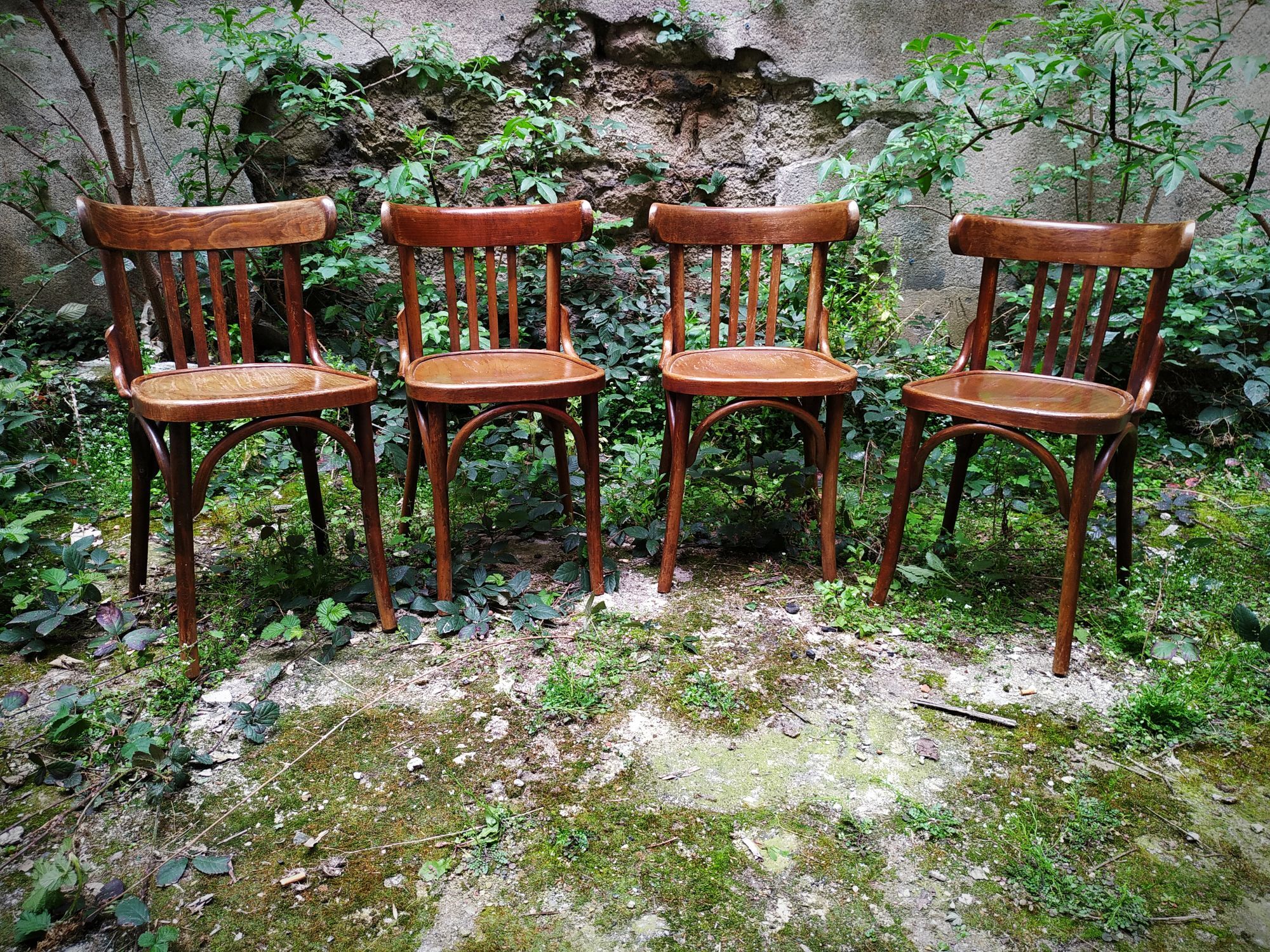Series of four bistro chairs