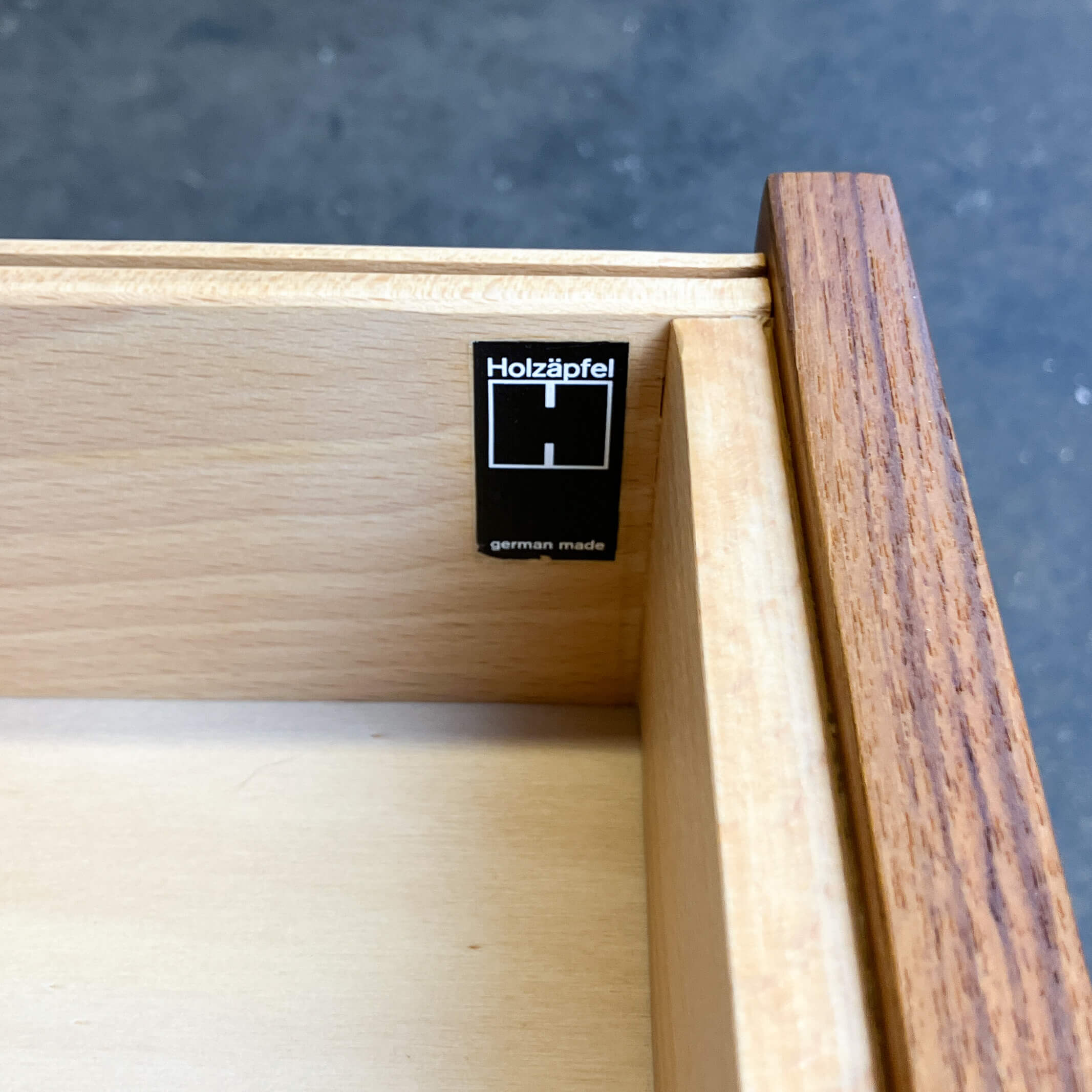 Bureau par Herbert Hirche pour Holzäpfel, teck avec acier tubulaire, années 1960.