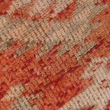 3x13 Faded Somon Distressed Hanmade Rug, Vintage Turkish Runner, 84x390Cm