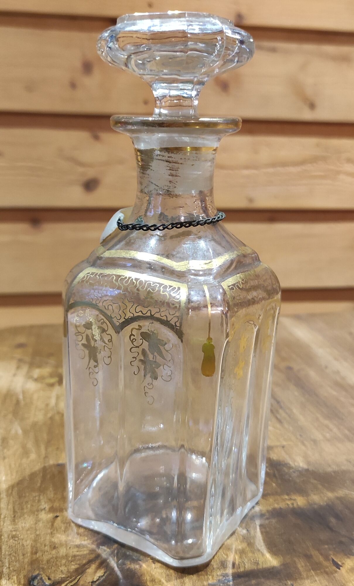 Old carafe kirsch crystal Baccarat and mother-of-pearl