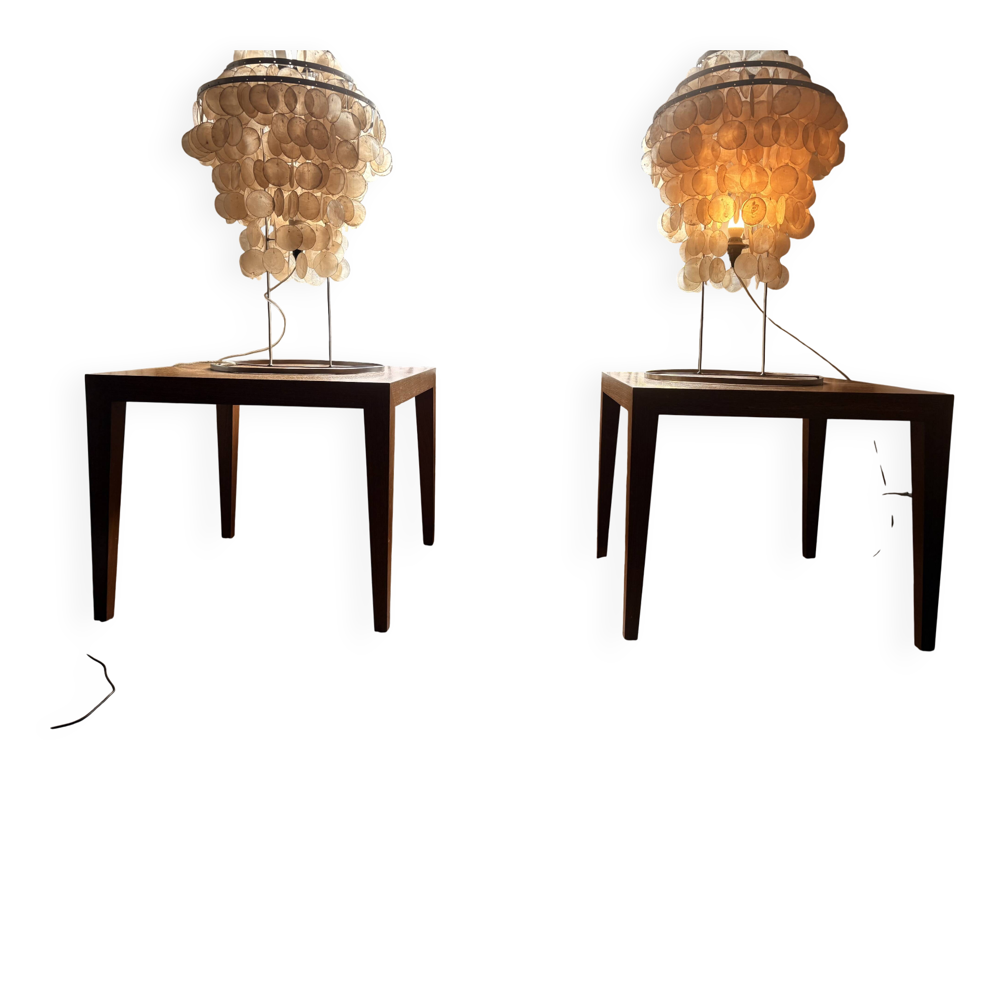 vintage mother-of-pearl lamp