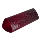 Swedish Red Devil Triangular Glass Vase by Christer Sjögren for Lindshammar