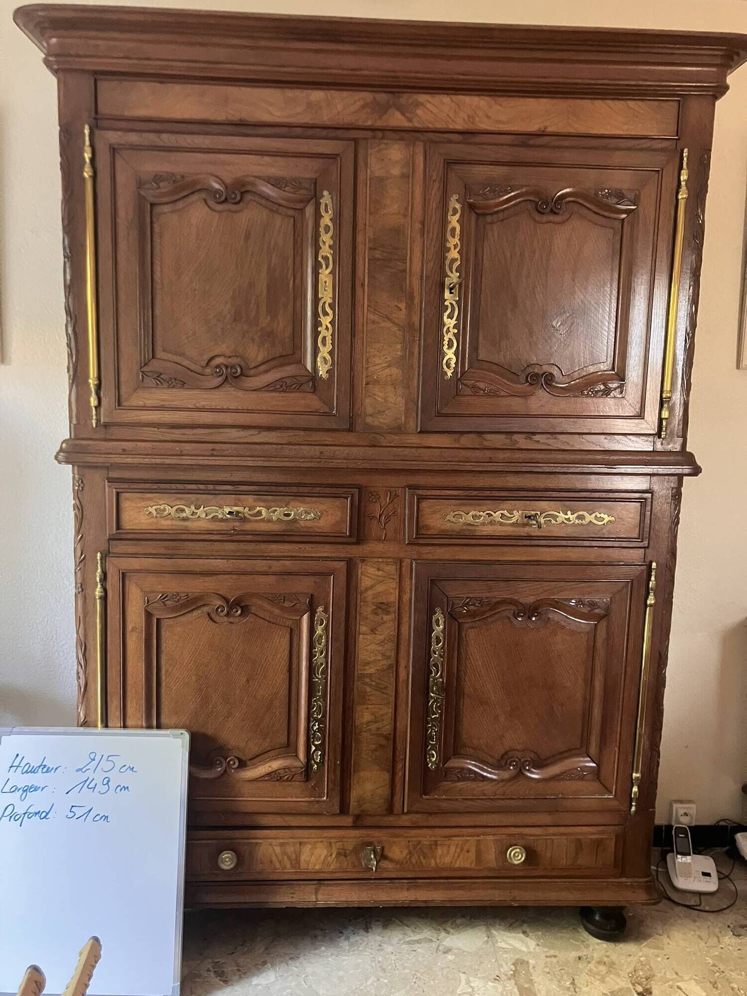 buffet 2 bodies in solid oak