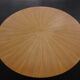 Table ronde marqueterie étoile avec allonges