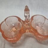 1970 pink glass salt cellars