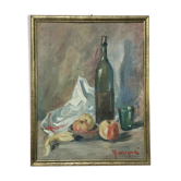 Tableau nature morte espagnole signée A.Mezati