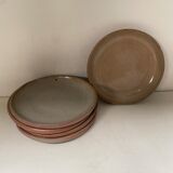 Set of 5 stoneware plates