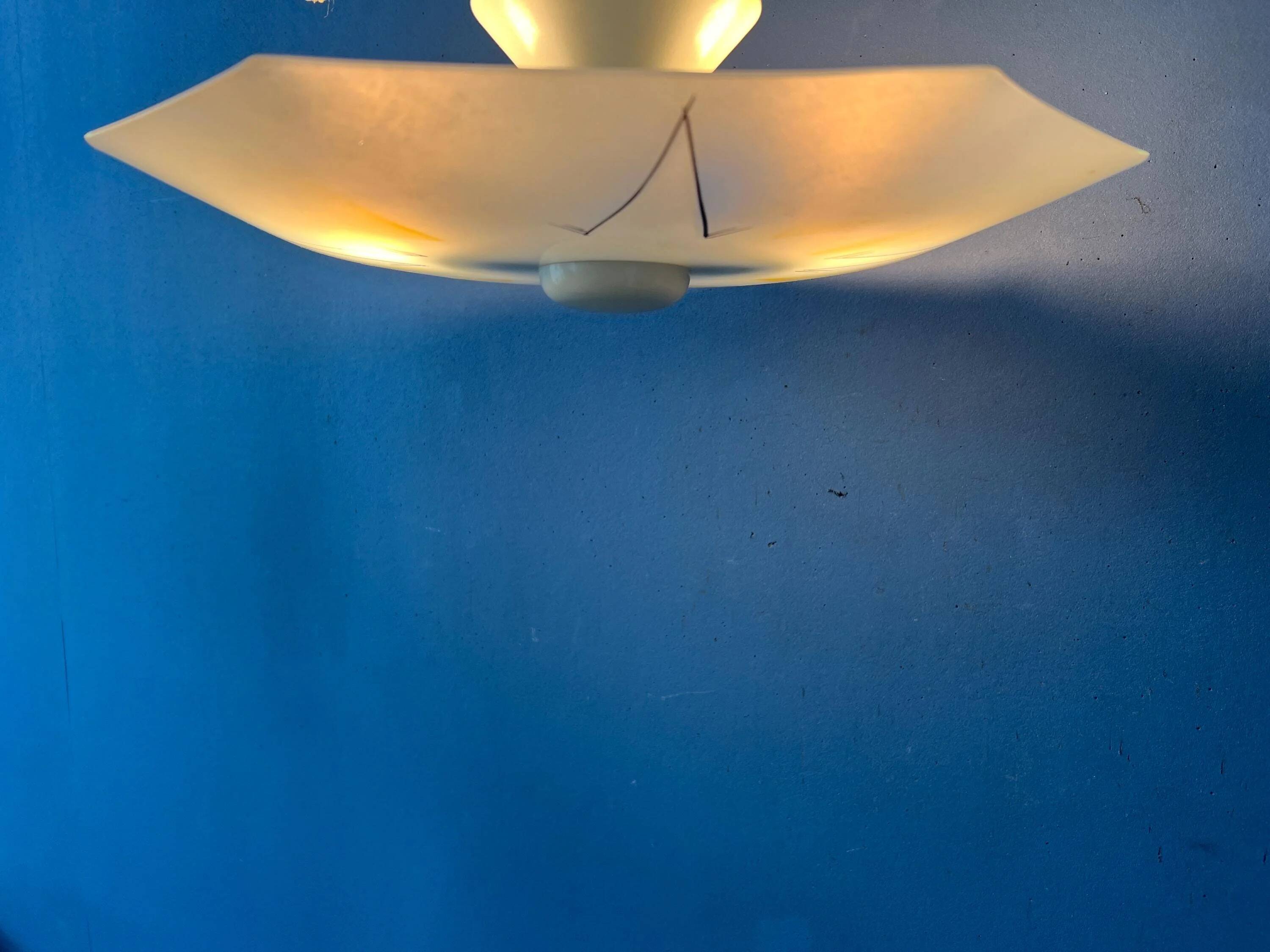 Mid-Century vintage glass ceiling light
