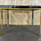 Tables basses en chrome & laiton