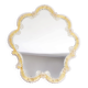 Miroir décoratif milieu du siècle dans un cadre fleuri, Italie, années 1960