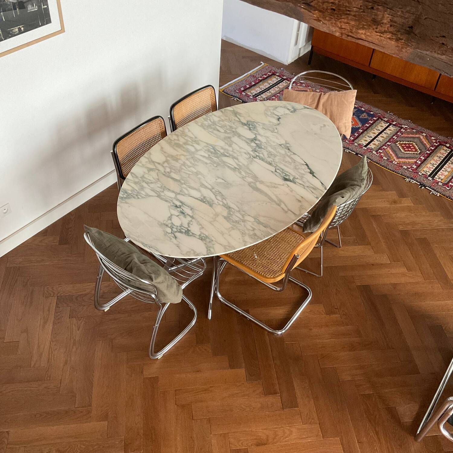 Vintage marble dining table