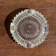 Classic glass ashtray with rose design and cigarette holder D13