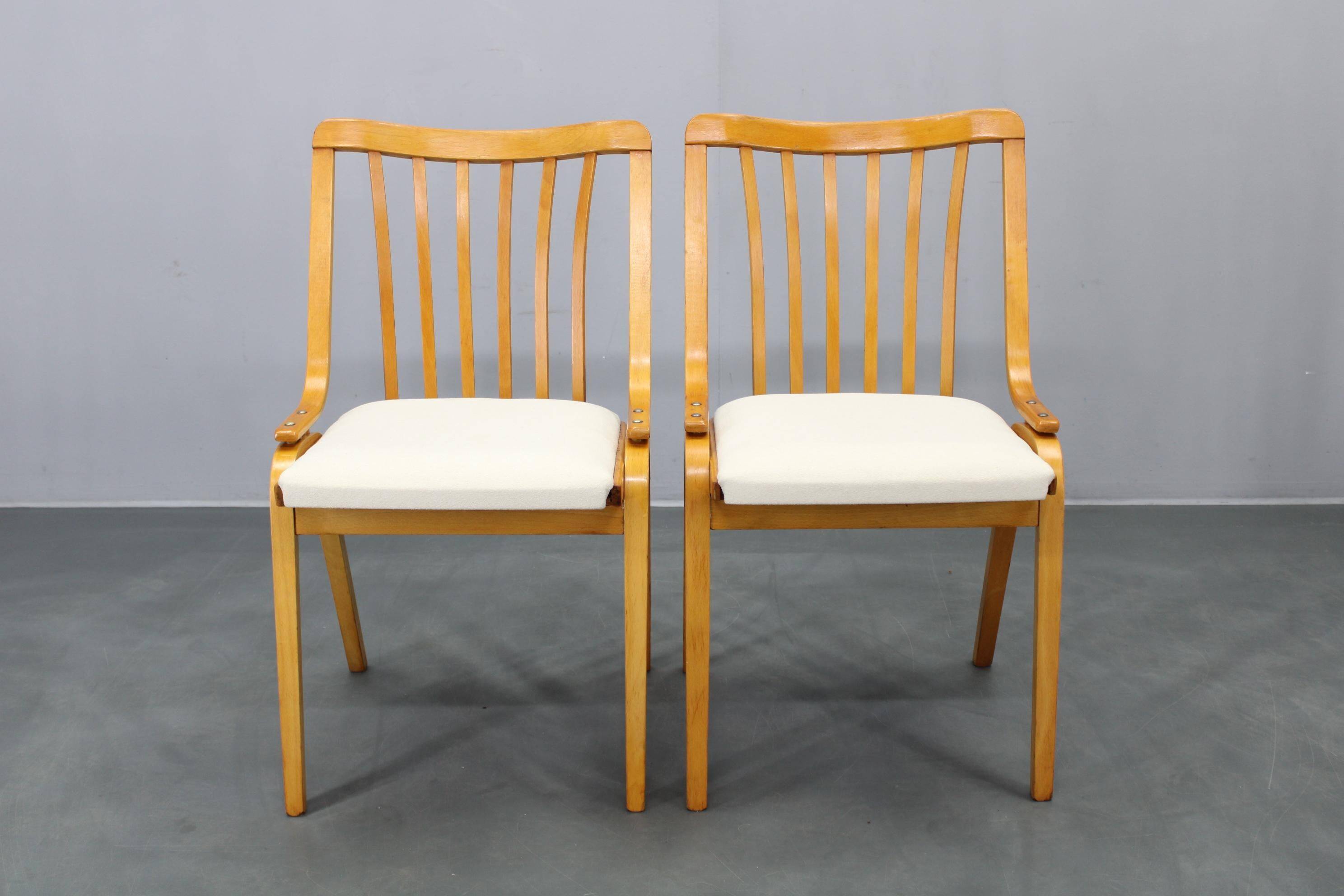 Set of four mid-century dining chairs restored by Jitona