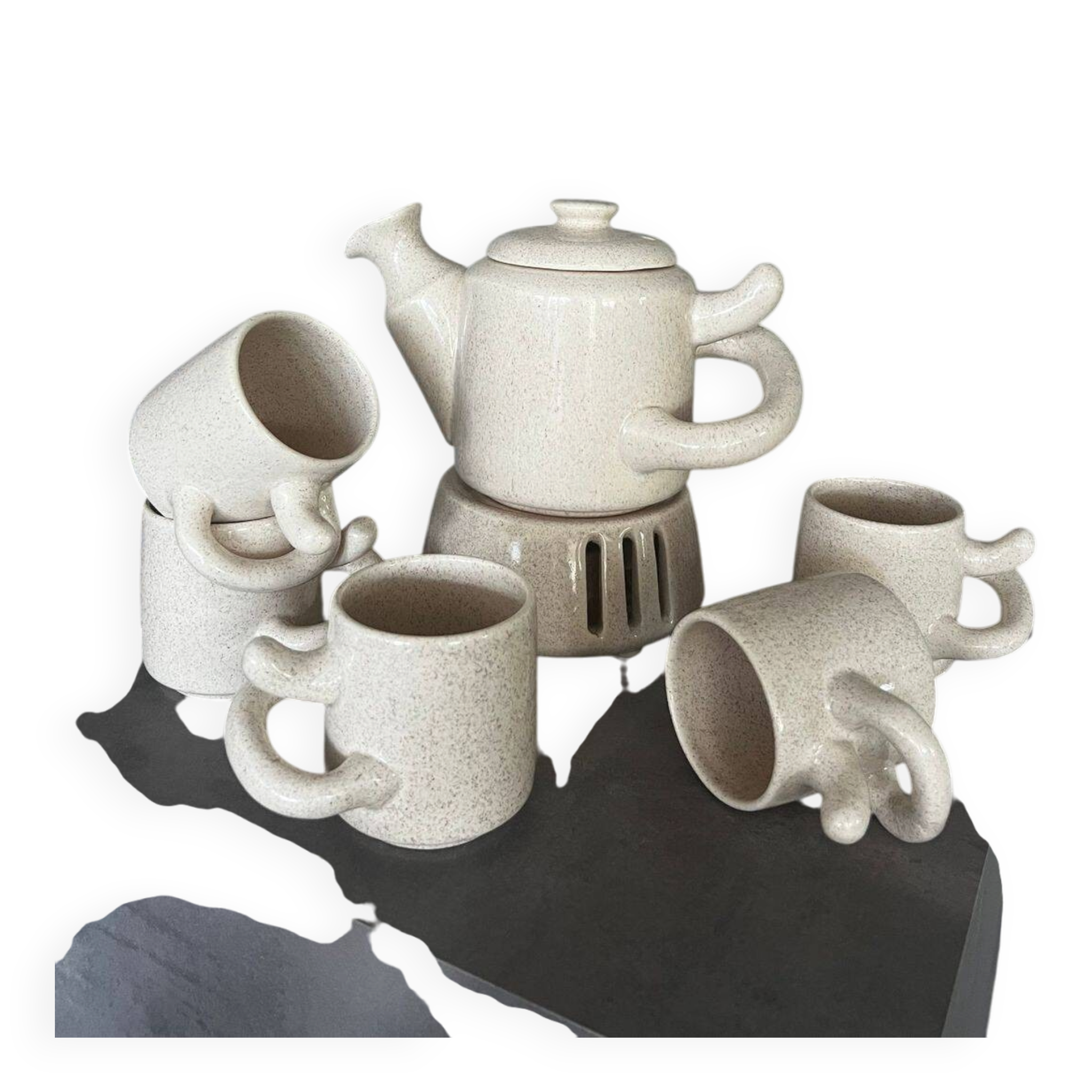 Ove Pollas Ceramic Tea Set — Pollas Design, Denmark, 1970s