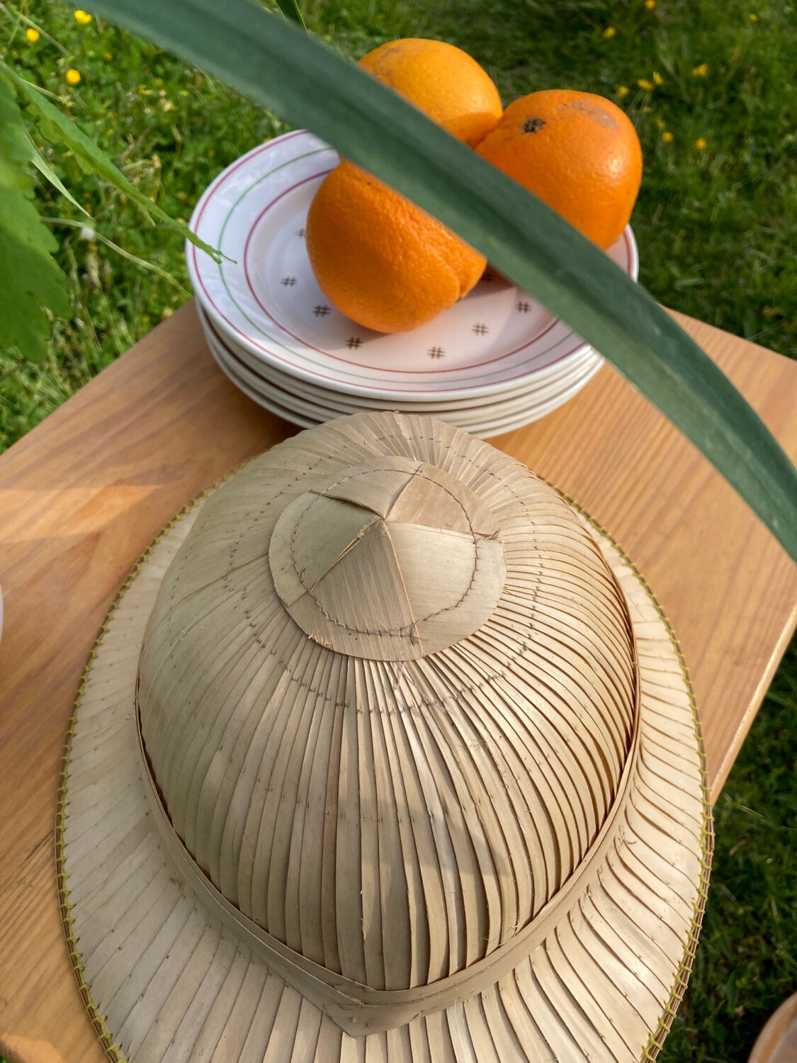 Explorer's hat made of straw