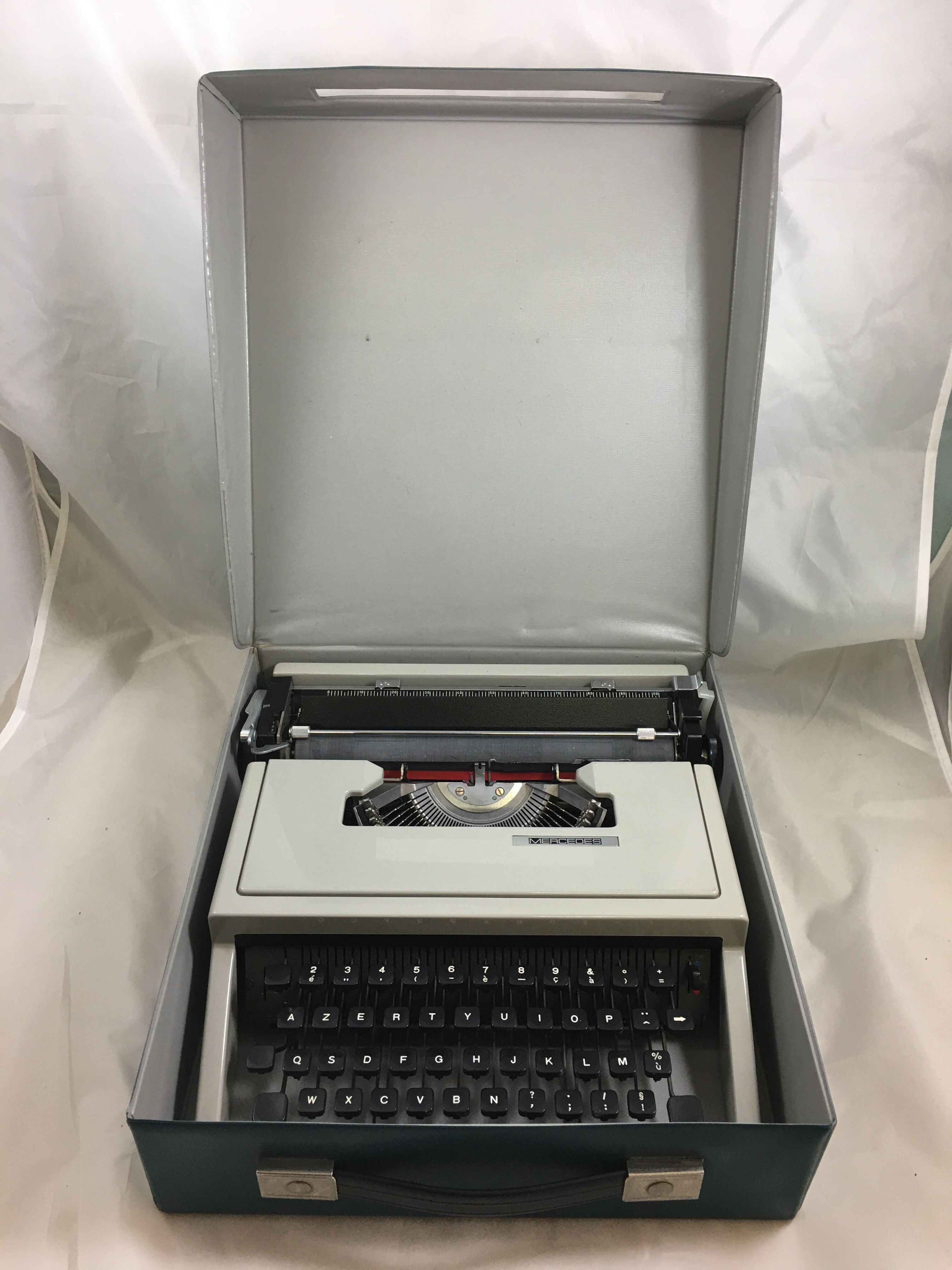 Mercedes portable typewriter with suitcase