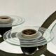 Pietro Chiesa, lustre Art Déco en laiton massif laqué et verre. Italie années 1930