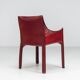 Mario Bellini model Cab 413 dining armchair in leather Cassina Italy 1977