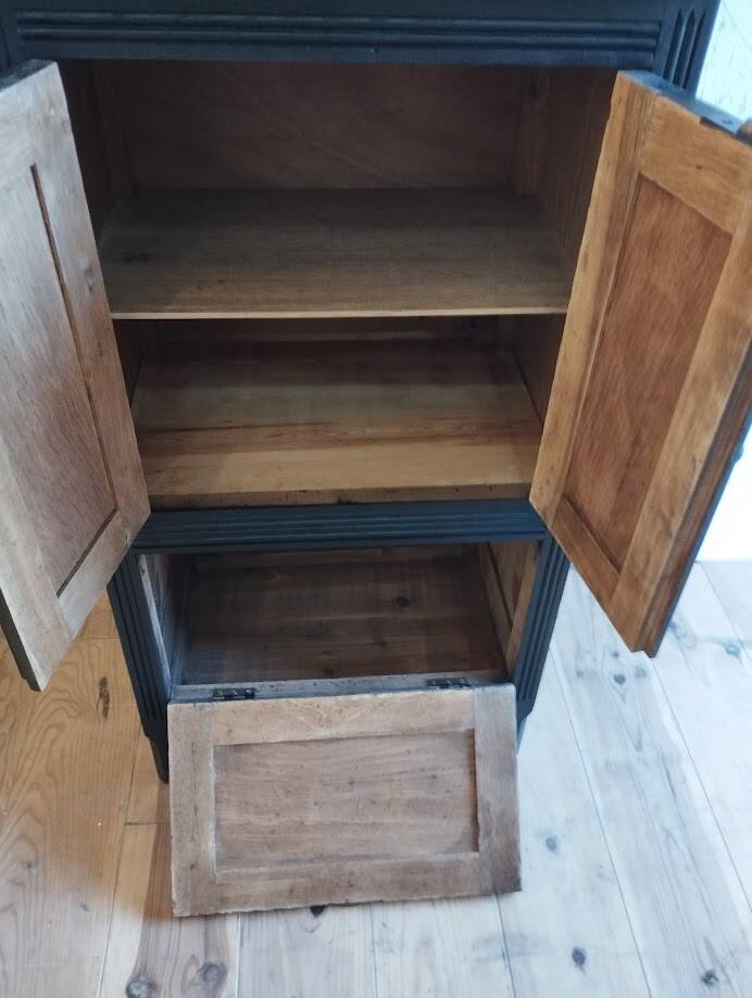 Sideboard, sideboard in black painted wood