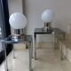 Paire de lampes chromées mcm