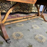 English style flat desk in leather