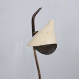 Oscar Torlasco for Lumen rare 1950s Italian table lamp in brass and marble