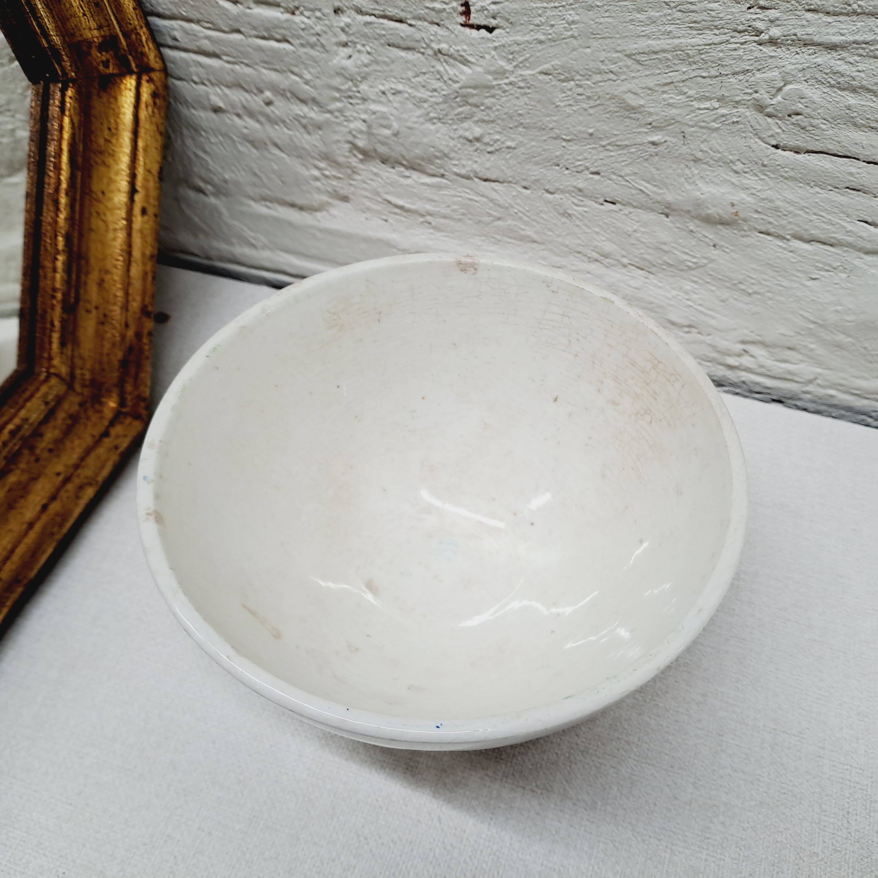 Old bowl blue flowers