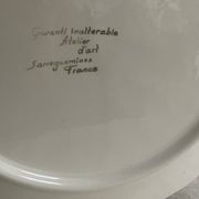 Set of 6 fish plates in ceramic – Sarreguemines