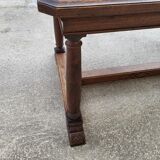 Rectangular table in chene parquet top of the xix th century