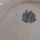 Compotier drageoir faience Saint Amand model Marie Louise signed