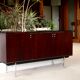 Sideboard solid wood and steel, France, cira 1970, Negroni edition