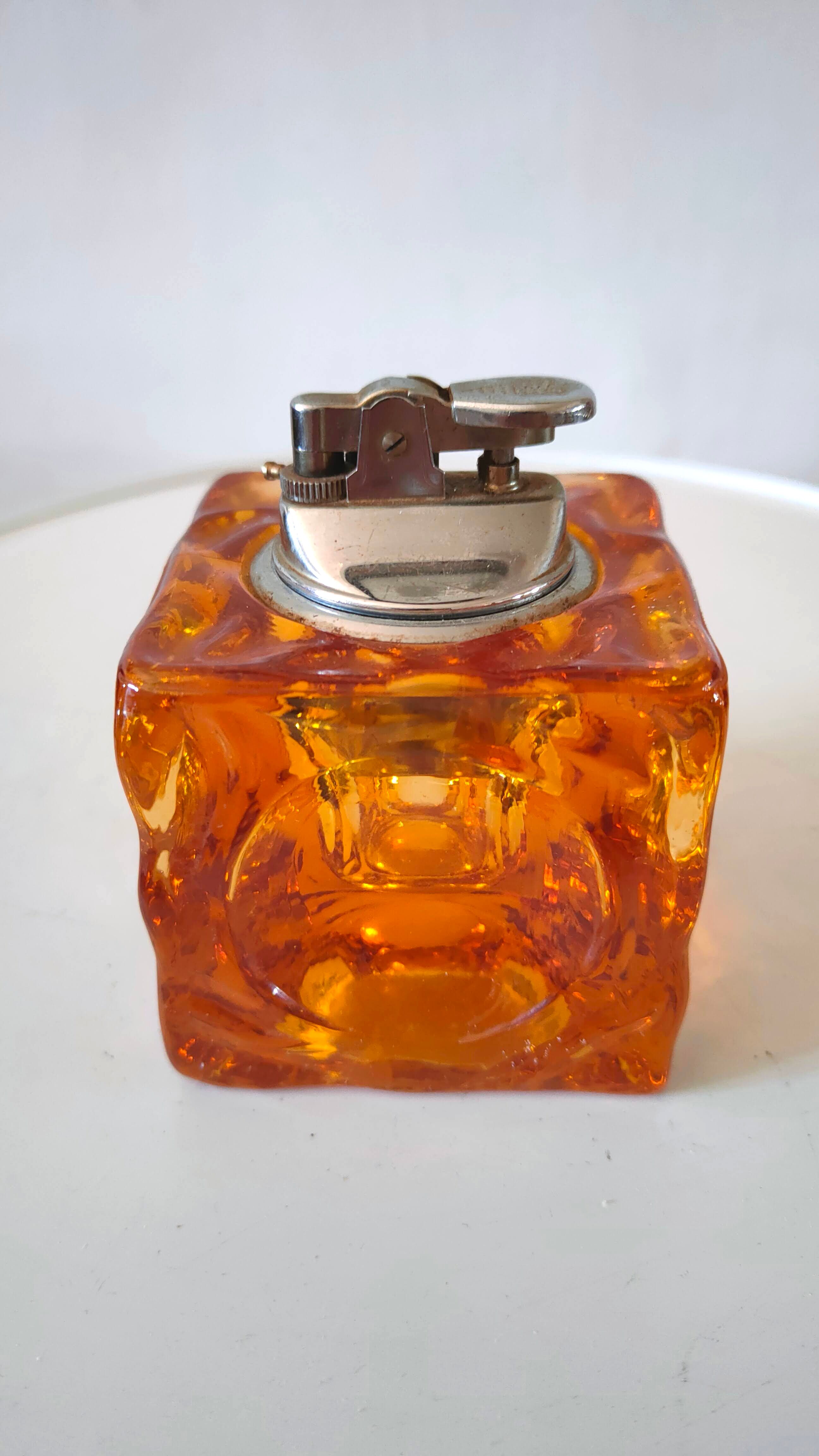 Amber glass lighter design 70s