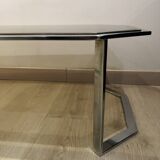 Octagonal chrome and brass coffee table - 1970