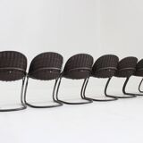 6x Vintage Pascale Dining chairs by Gastone Rinaldi for Thema Italy 1970s