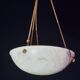 Great size superb Art Deco white alabaster chandelier, 1930s