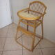 High chair child rattan of the years 60