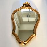 Mirror rocked carved and gilded wood 30x45cm
