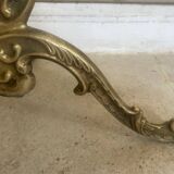 Freestanding brass coat rack