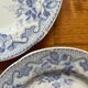 8 assiettes plates en terre de fer Bouquets, Creil et Montereau fin 19eme