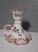 Antique earthenware candle holder - Strasbourg decor - handmade