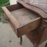 Louis XV style bedside table Walnut beginning 20 eme