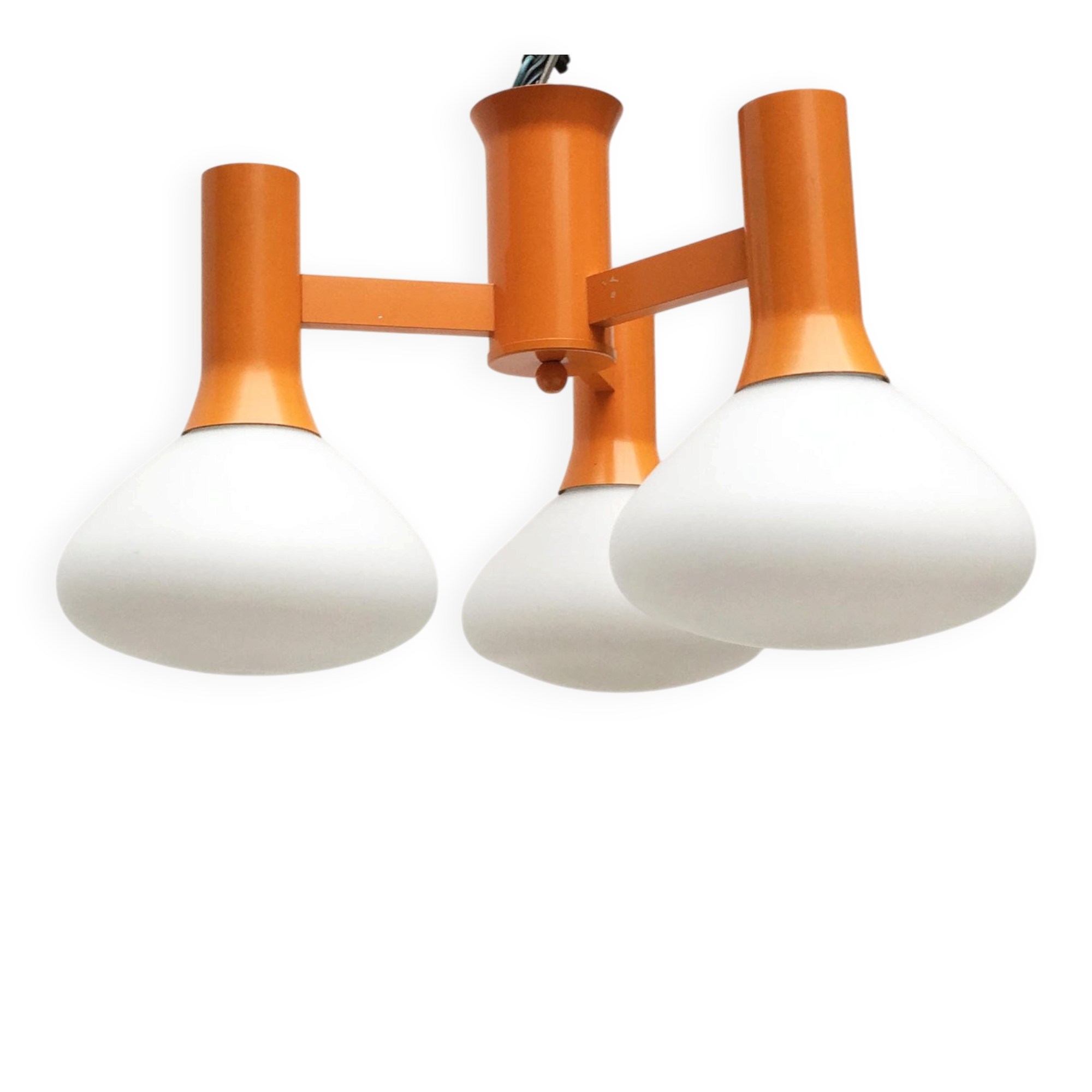 Orange Vintage Space Age Pendant Lamp
