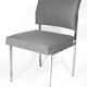 Reupholstered chrome office chair