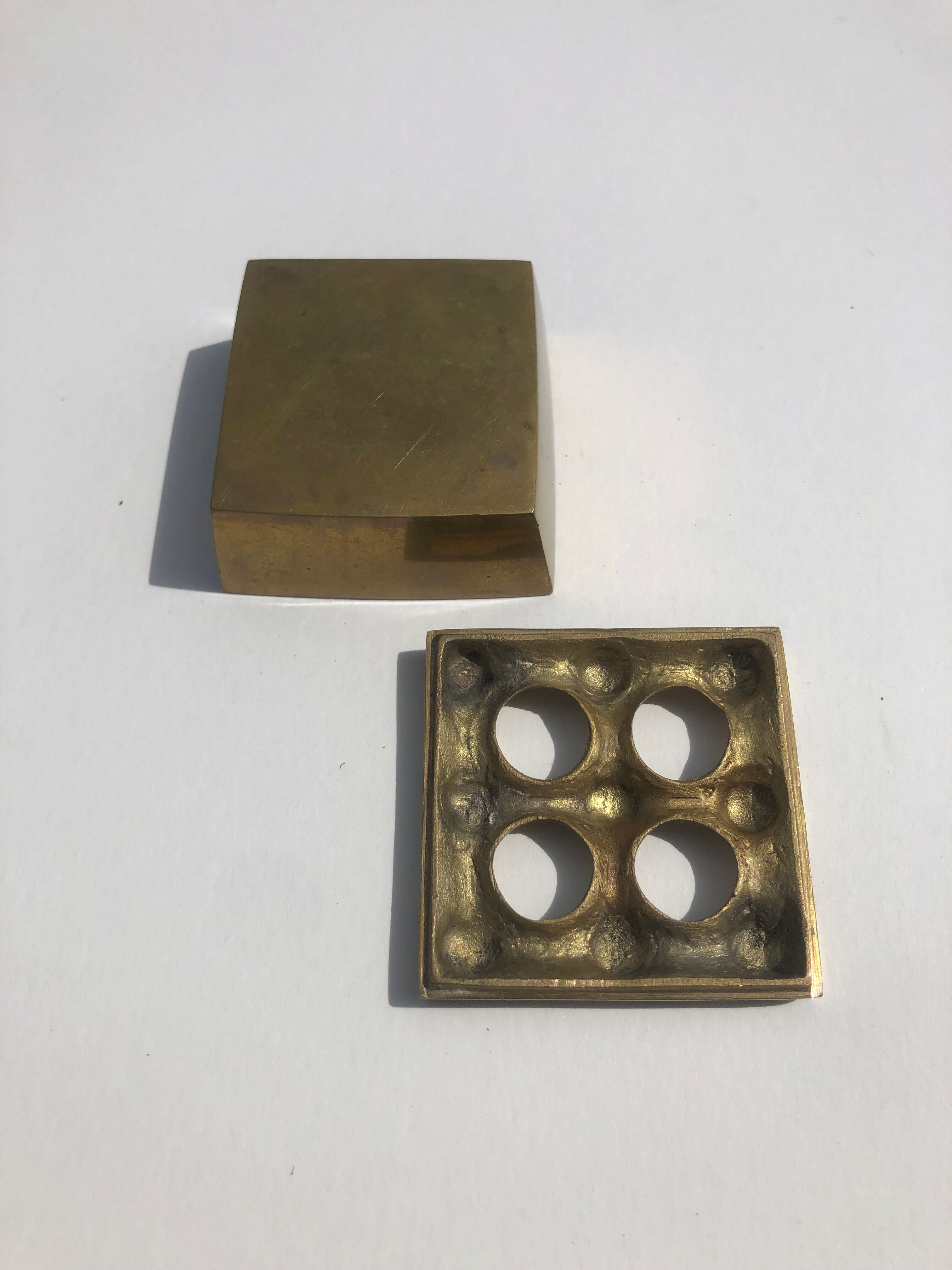 Original Scandinavian Ultima 7 ashtray in holger Bäckström and Bo Ljungberg brass