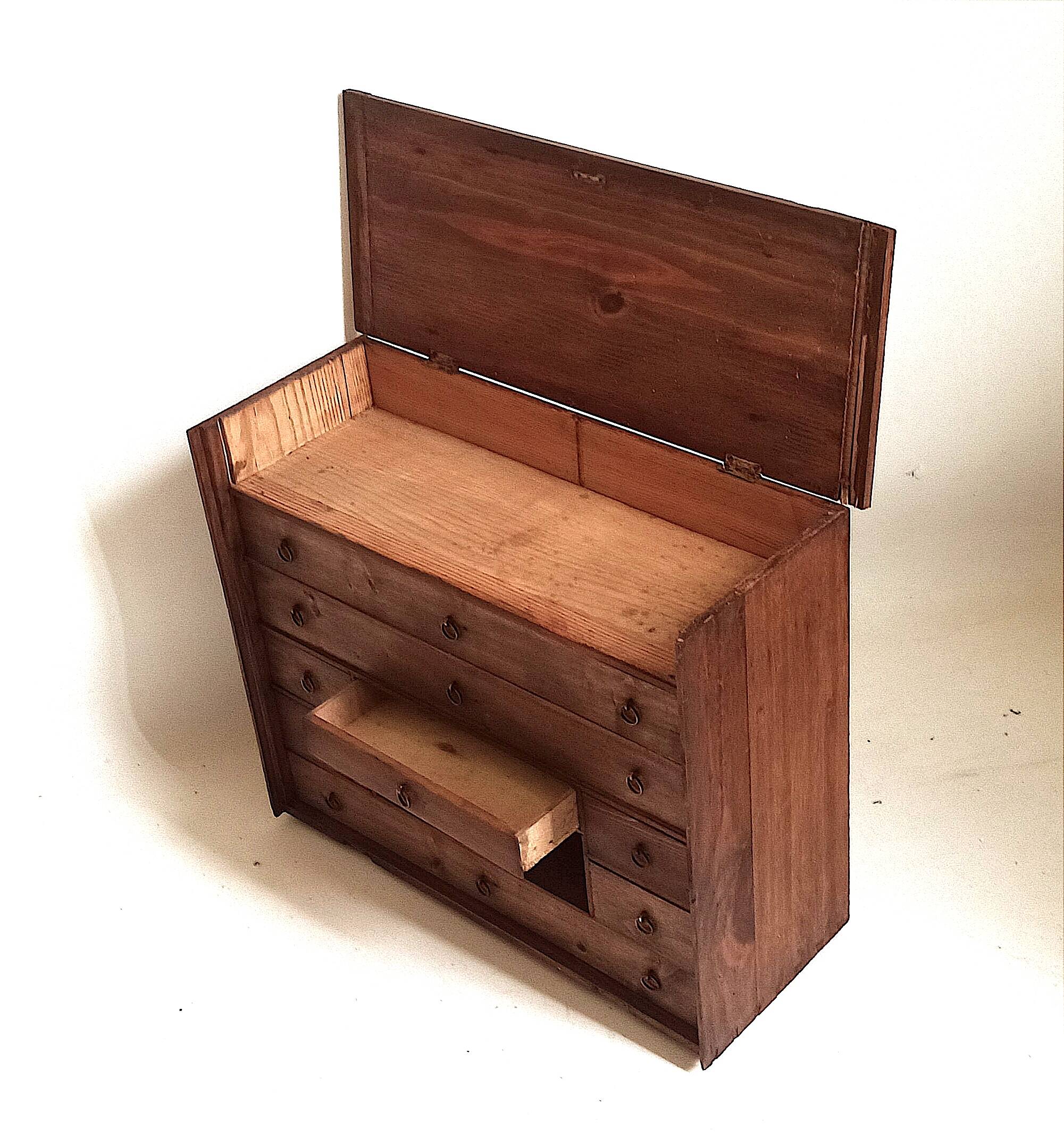 Small piece of professional furniture (watchmaker) 1930s Width 49.5 cm Height 41.5 cm