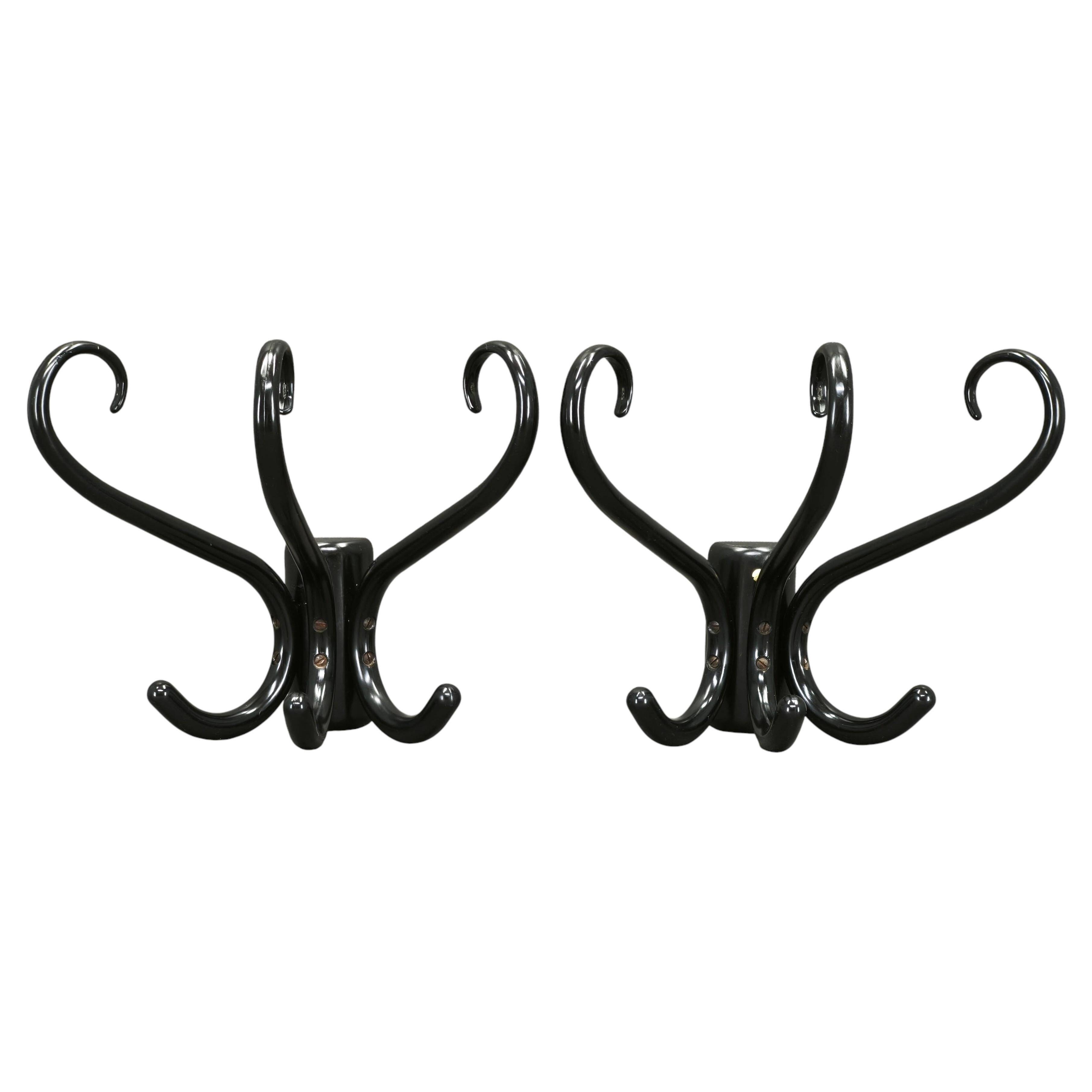 Pair of Bentwood Wall Hooks, Czechoslovakia, 1940s–1950s